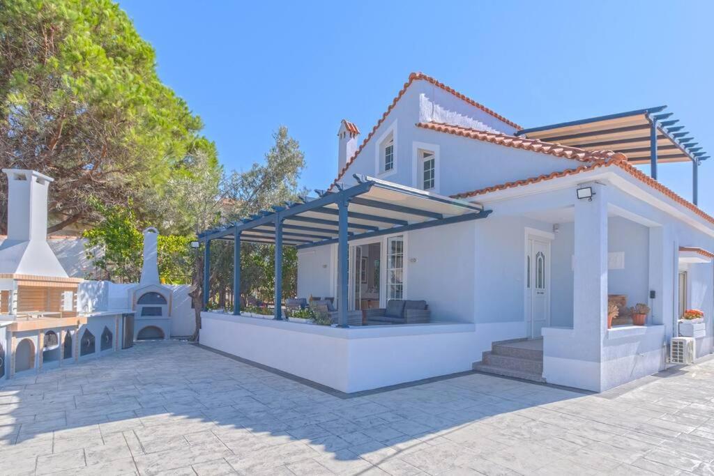Lefkathia Beach Villa - Gated Beach-Front Private Villa At Lefkathia Beach, Chios! Volissos Exterior foto
